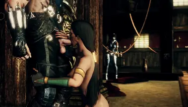 Джейж и Скорпион занимаются сексом на поле боя Mortal Kombat